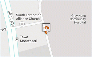 grey nuns flower shop map thumbnail, 1100 Youville Drive West NW Edmonton AB T6L6W2